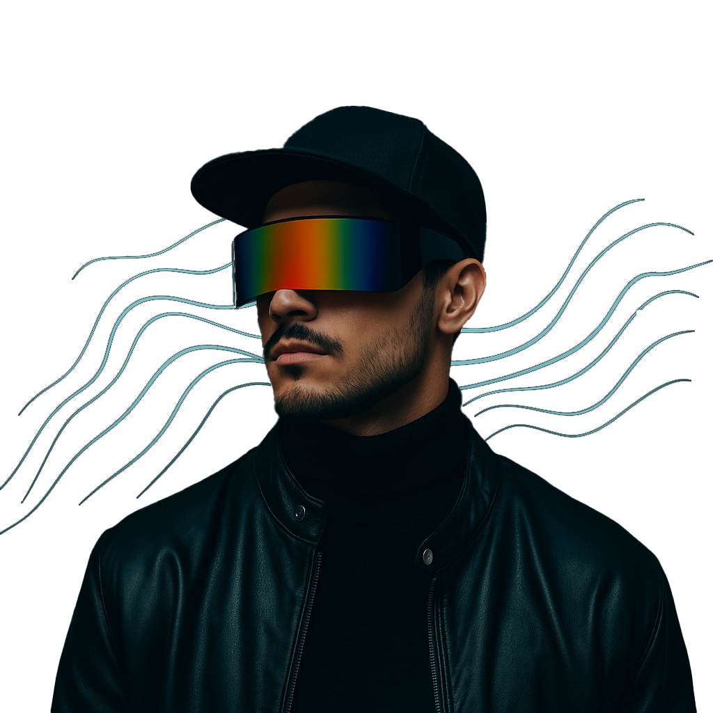 Futuristic woman with visor